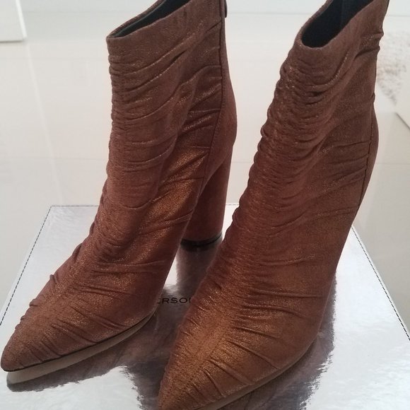 Sigerson Morrison Kimay Metallic Ankle Booties Size 9 - Picture 2 of 7